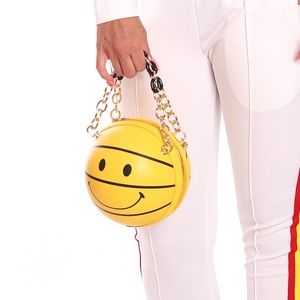 Smile emoji basketball purse